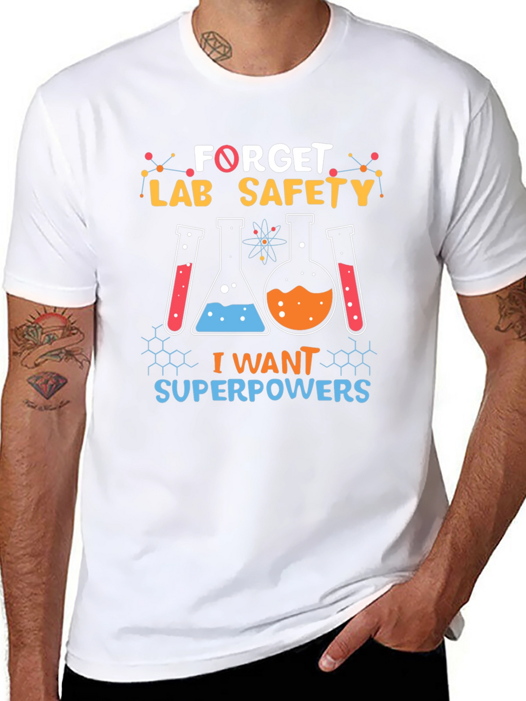 Forget Lab Safety I Want Superpowers Black T-Shirt