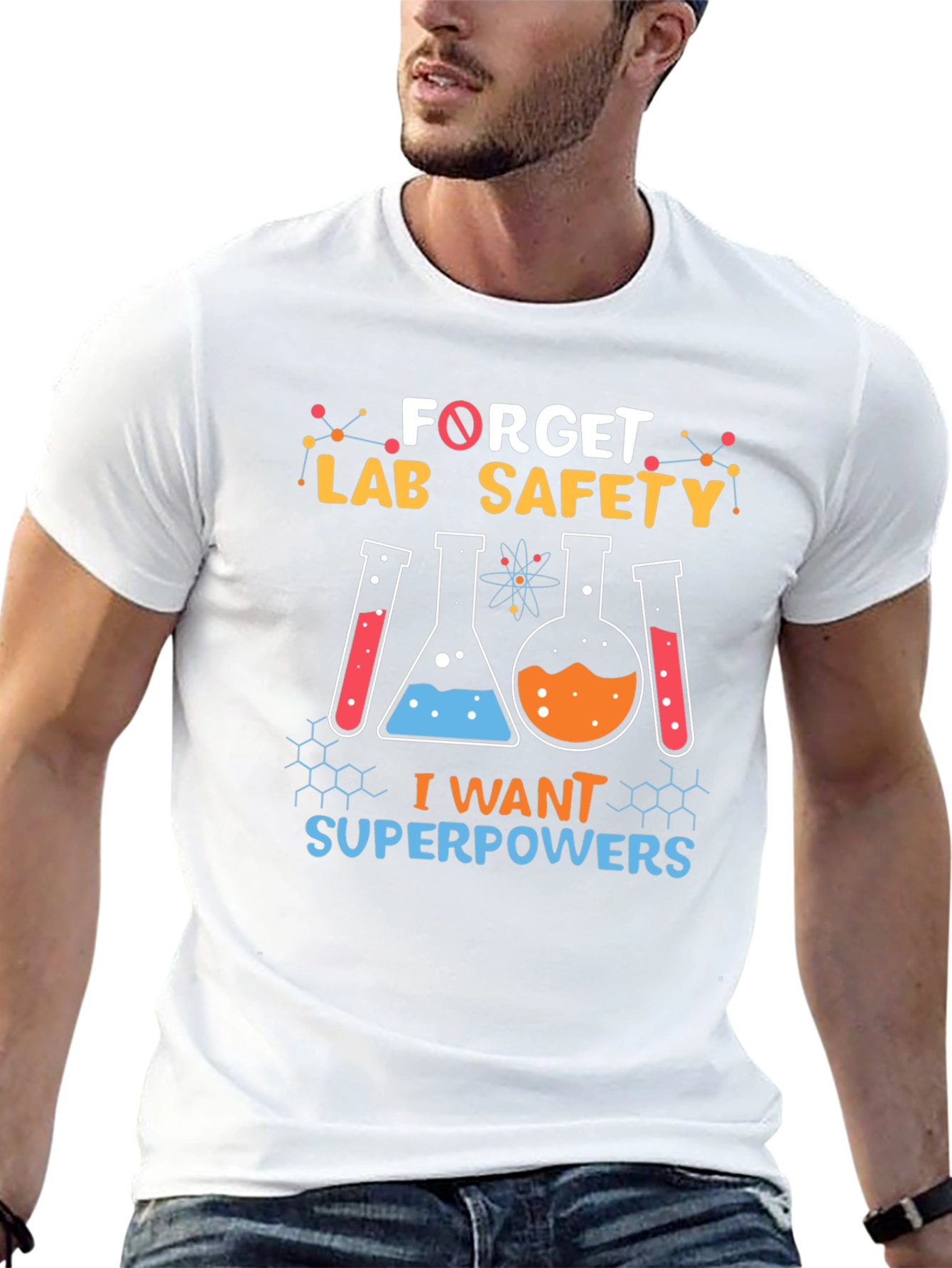 Forget Lab Safety I Want Superpowers Black T-Shirt