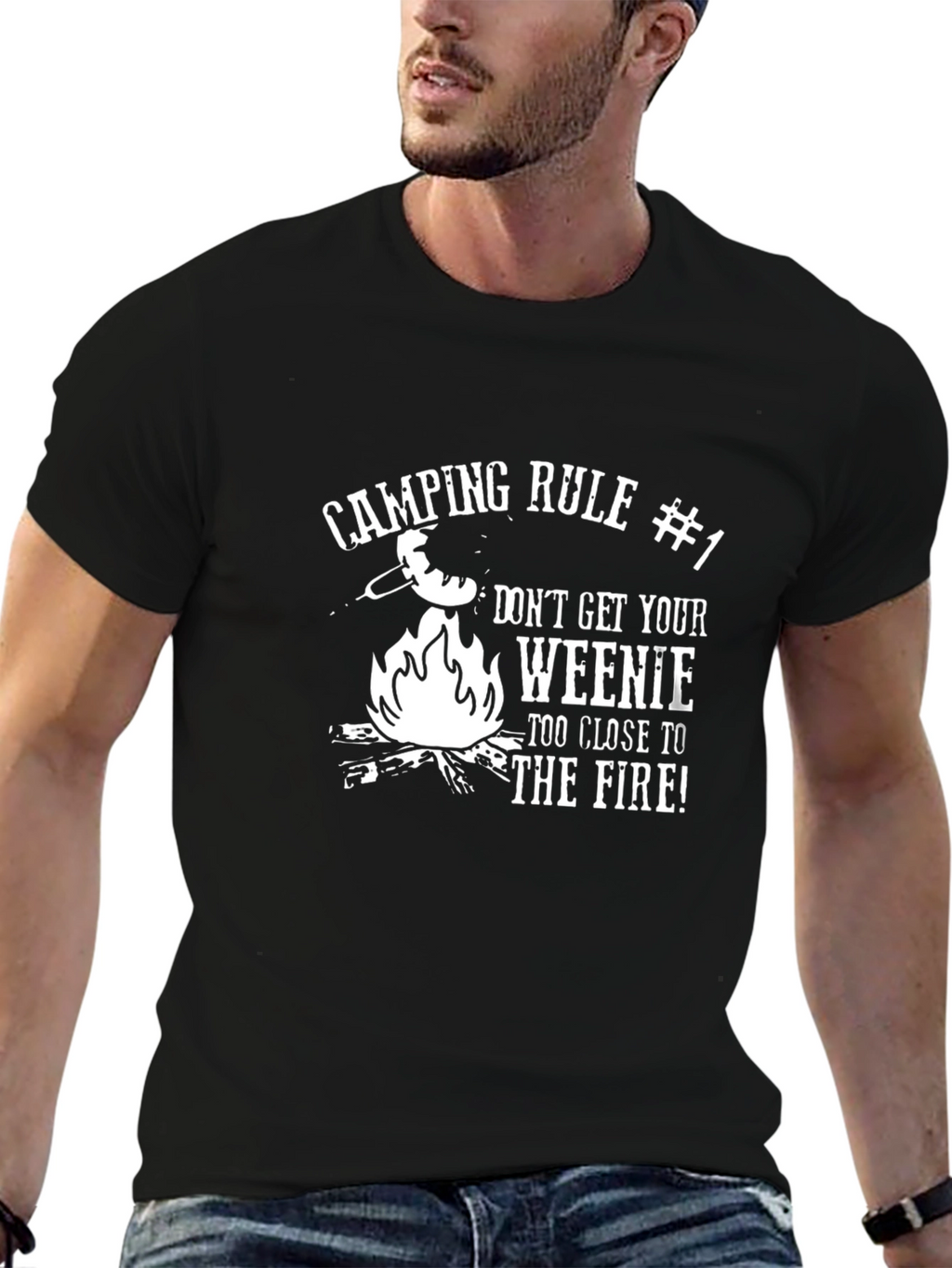 Camping Rule #1 Funny Graphic T-Shirt