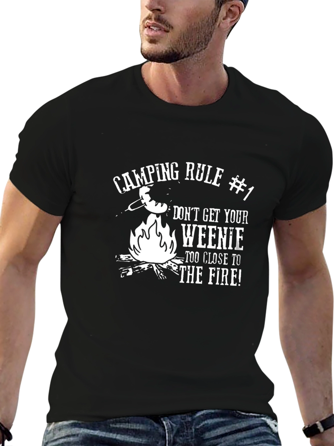 Camping Rule #1 Funny Graphic T-Shirt