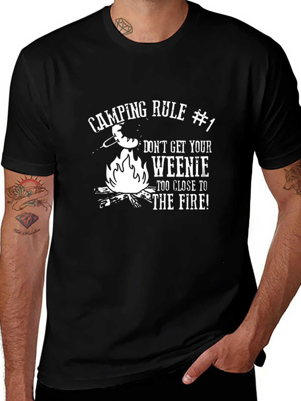 Camping Rule #1 Funny Graphic T-Shirt