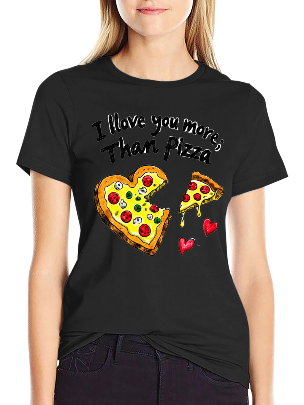 I Love You More Than Pizza Graphic Tee