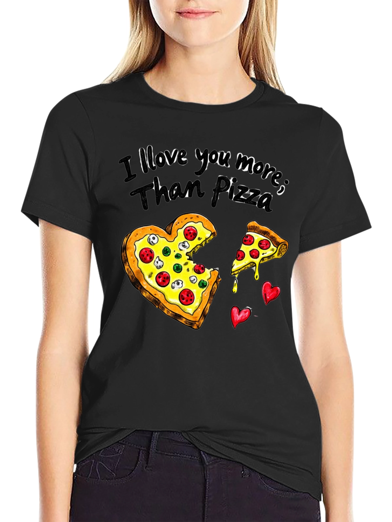 I Love You More Than Pizza Graphic Tee