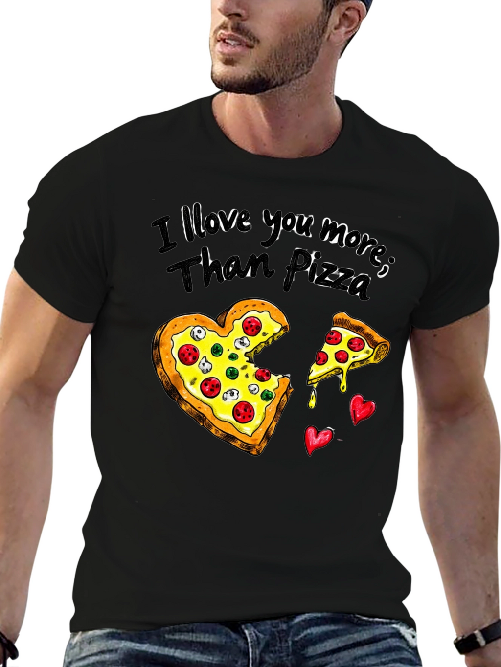 I Love You More Than Pizza Graphic Tee