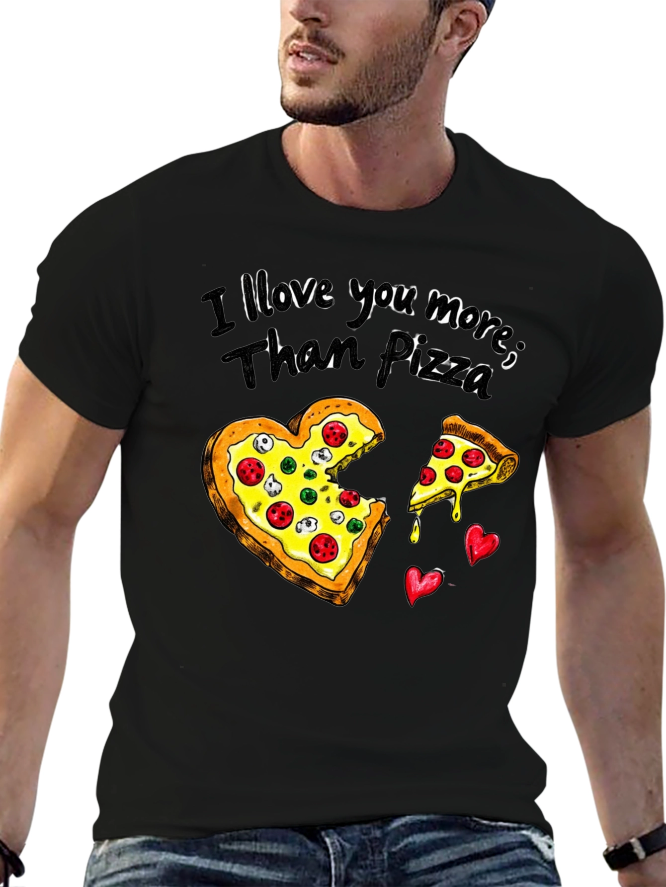 I Love You More Than Pizza Graphic Tee