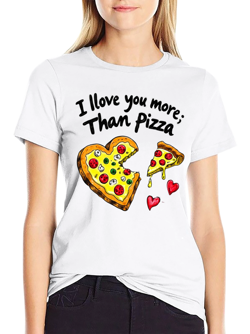I Love You More Than Pizza Graphic Tee