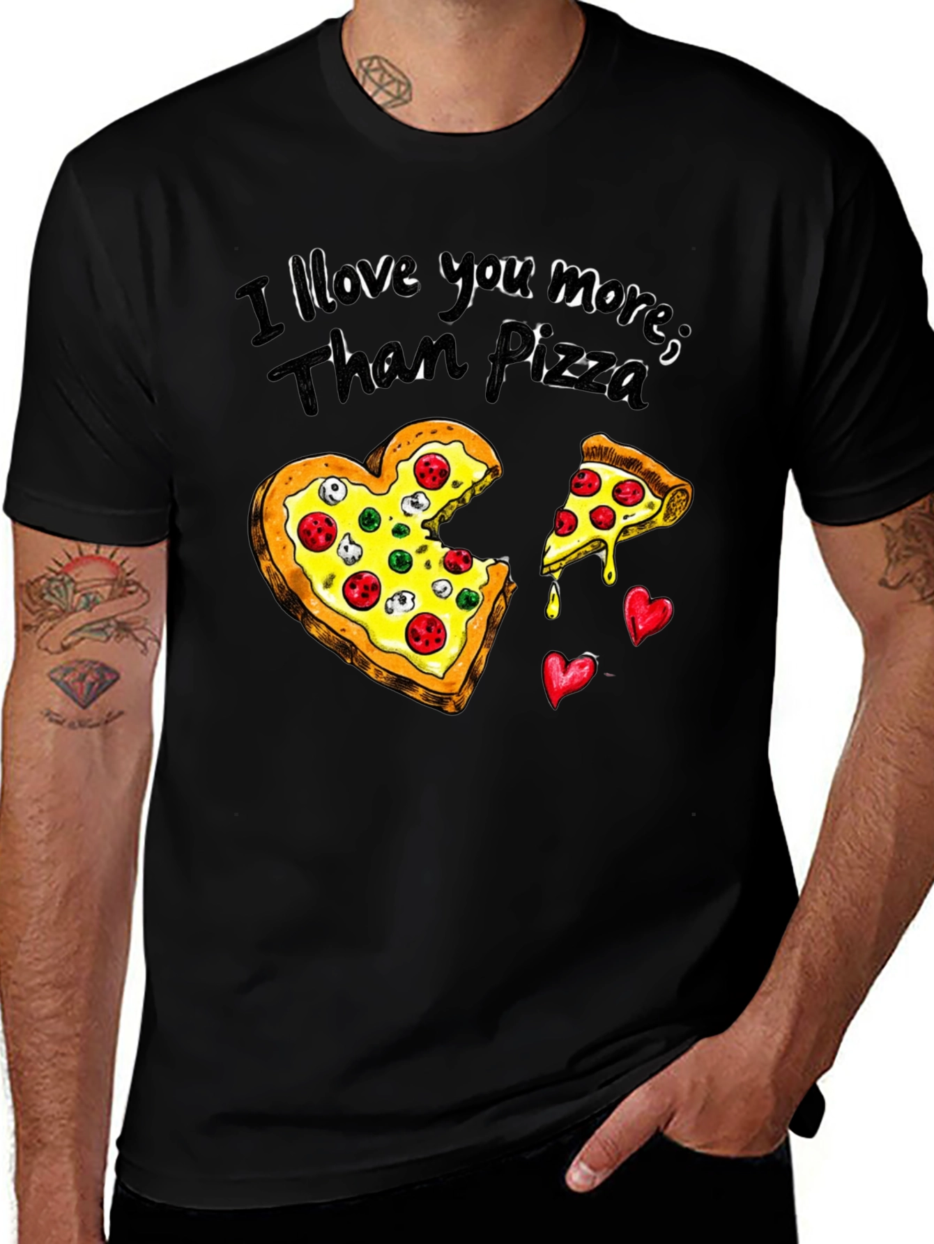 I Love You More Than Pizza Graphic Tee
