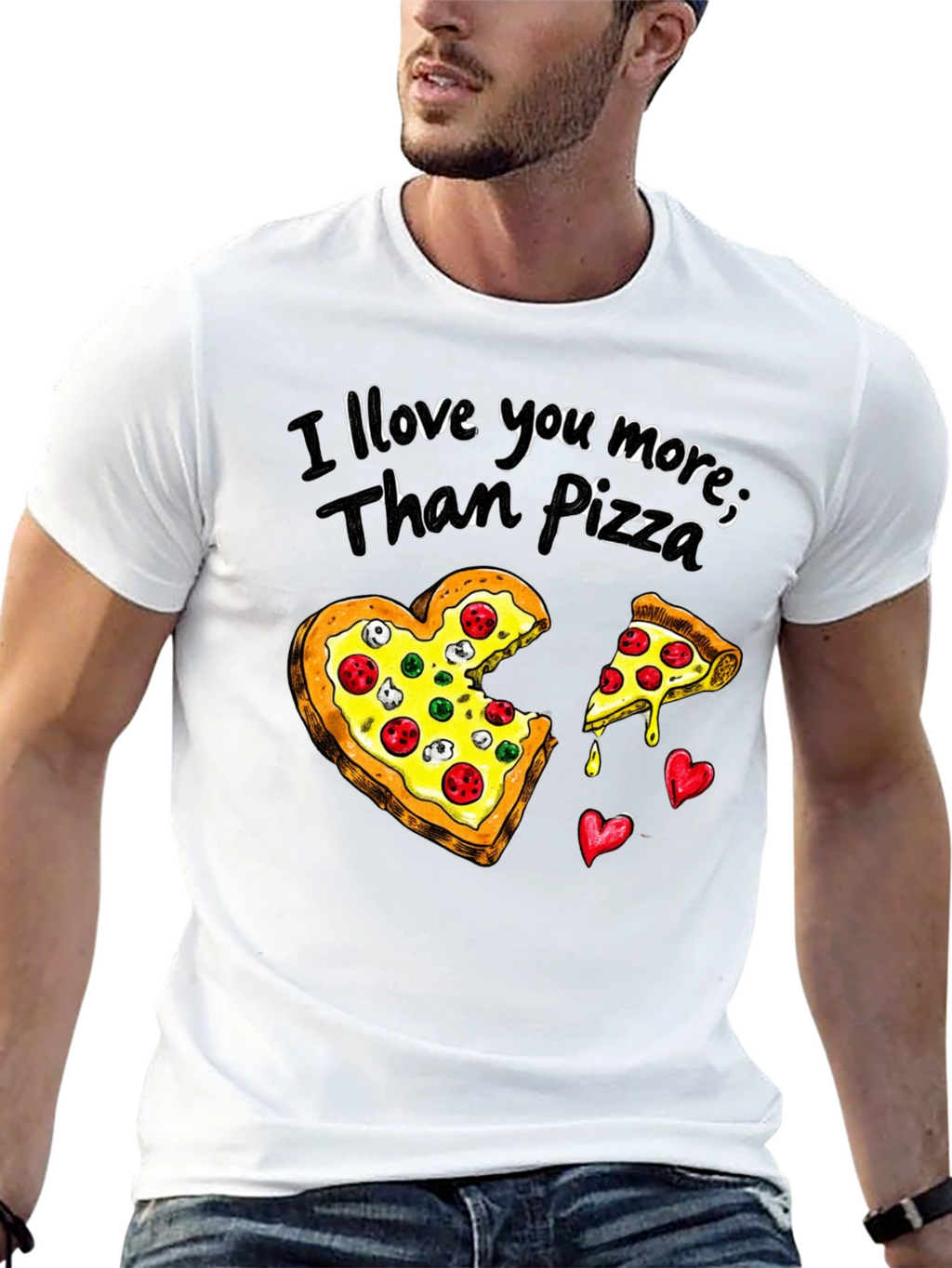 I Love You More Than Pizza Graphic Tee