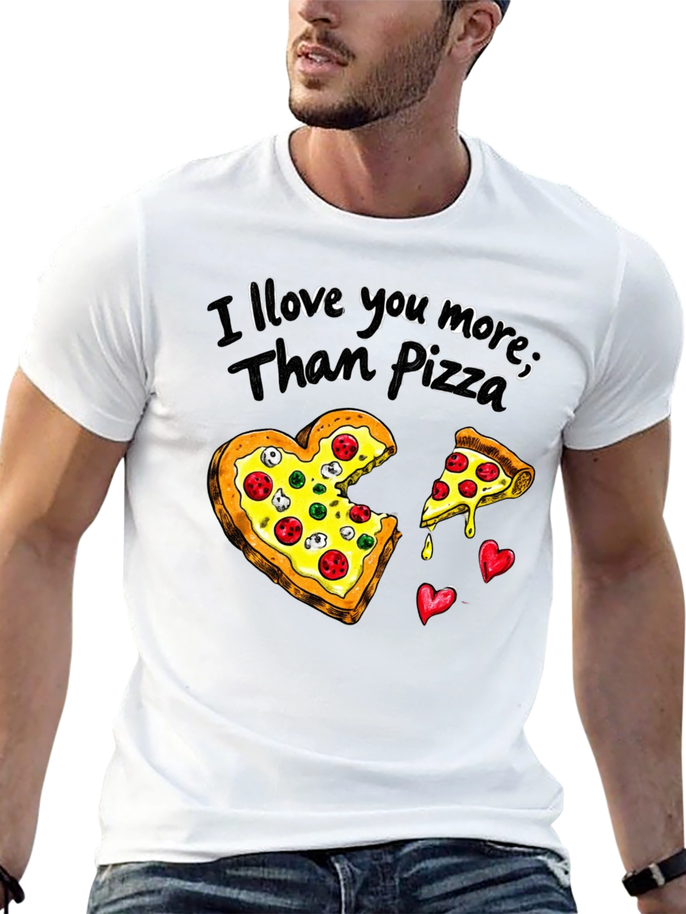 I Love You More Than Pizza Graphic Tee