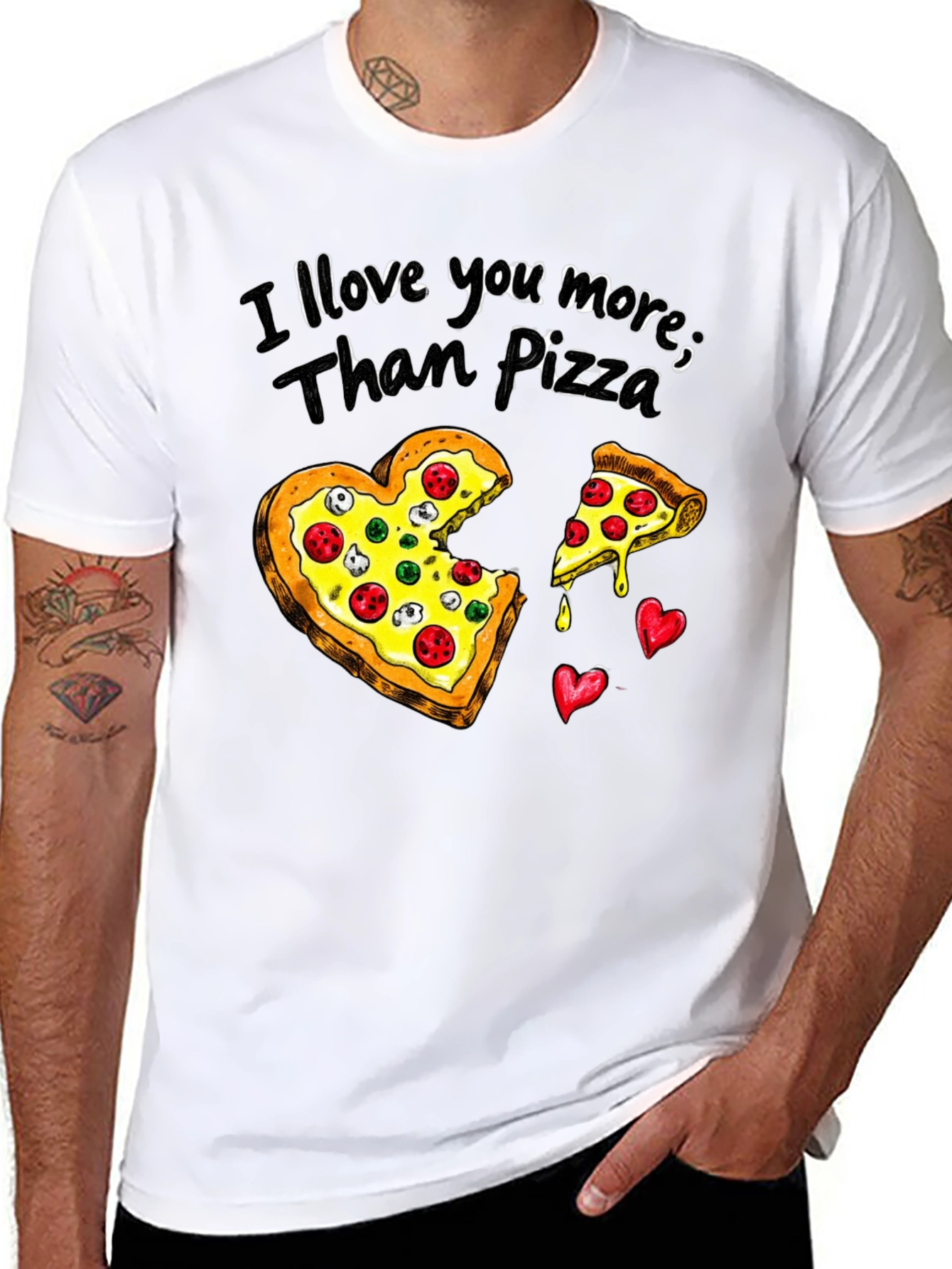 I Love You More Than Pizza Graphic Tee