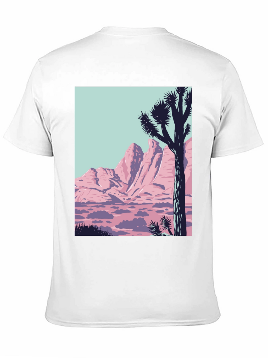 Retro Desert Graphic Tee - Black Crew Neck