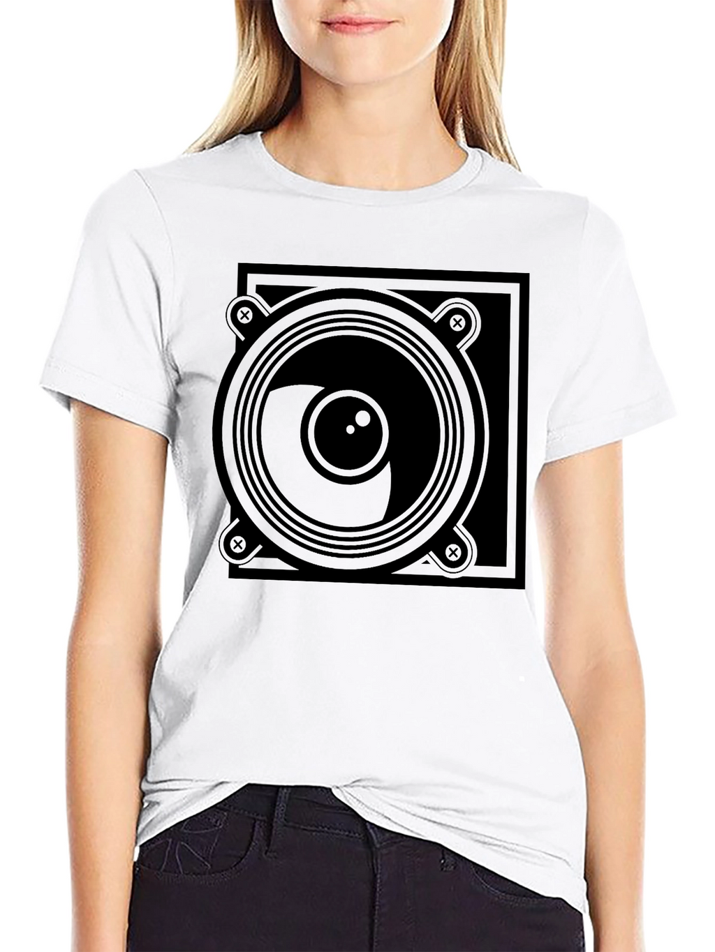 Speaker Graphic T-Shirt - Black Tee