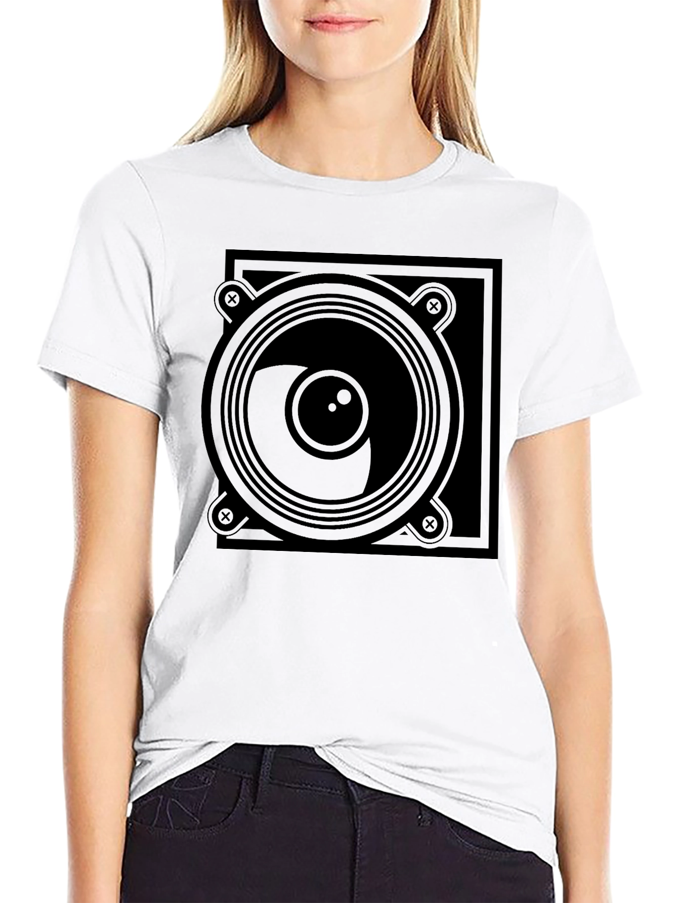 Speaker Graphic T-Shirt - Black Tee