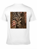 Patriotic Deer Graphic T-Shirt