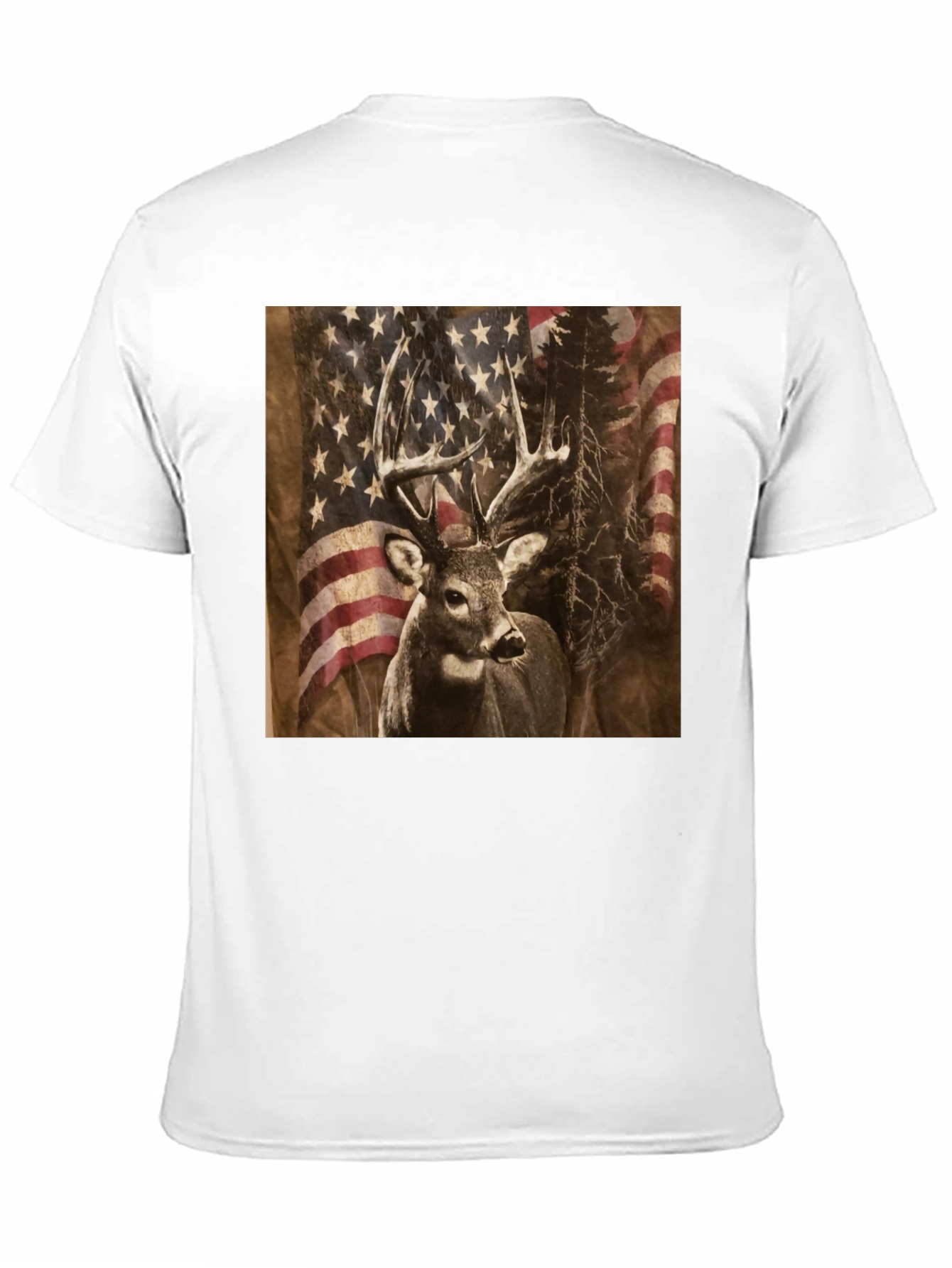 Patriotic Deer Graphic T-Shirt