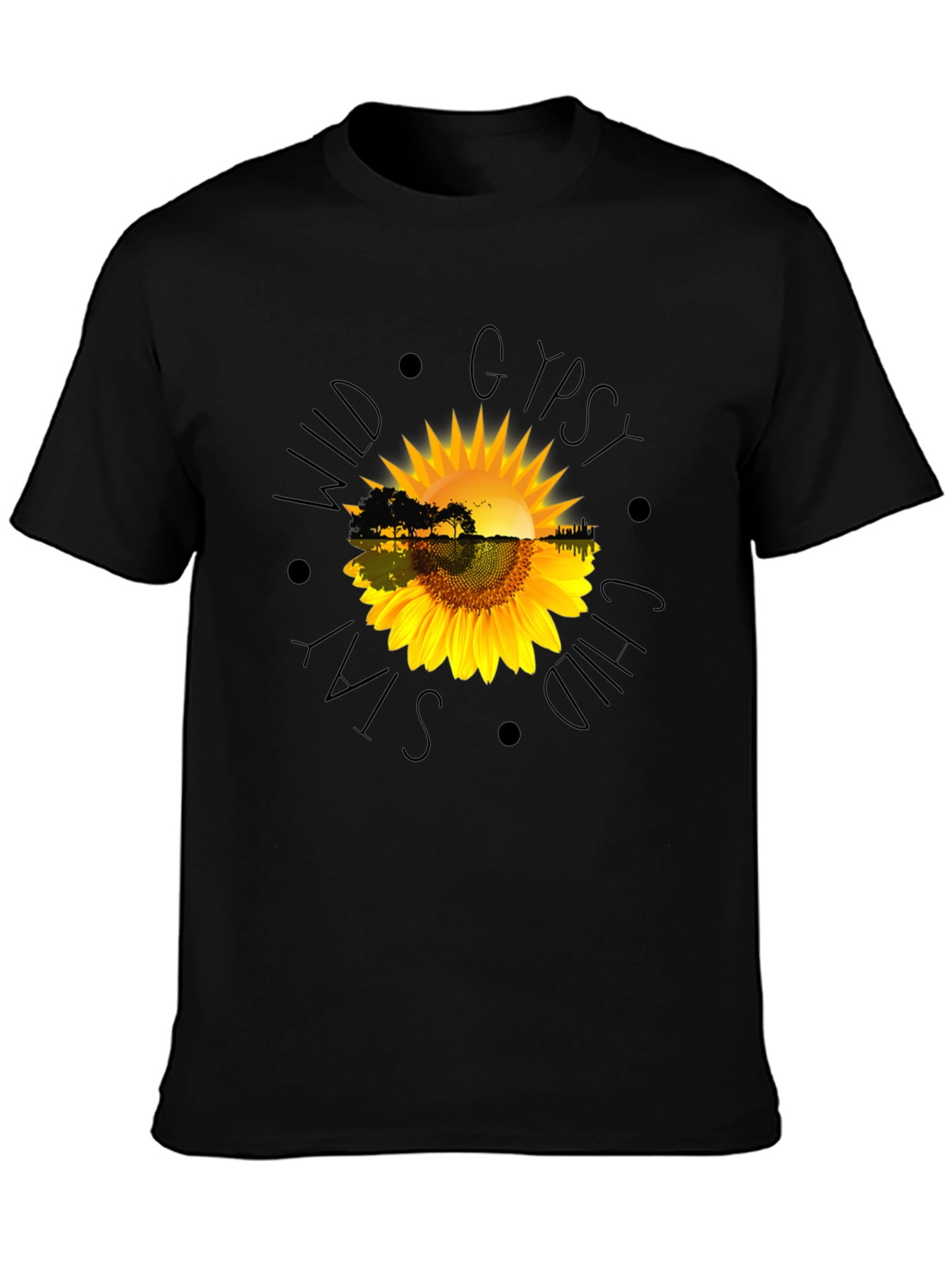 Wild Gypsy Soul Black Graphic T-Shirt
