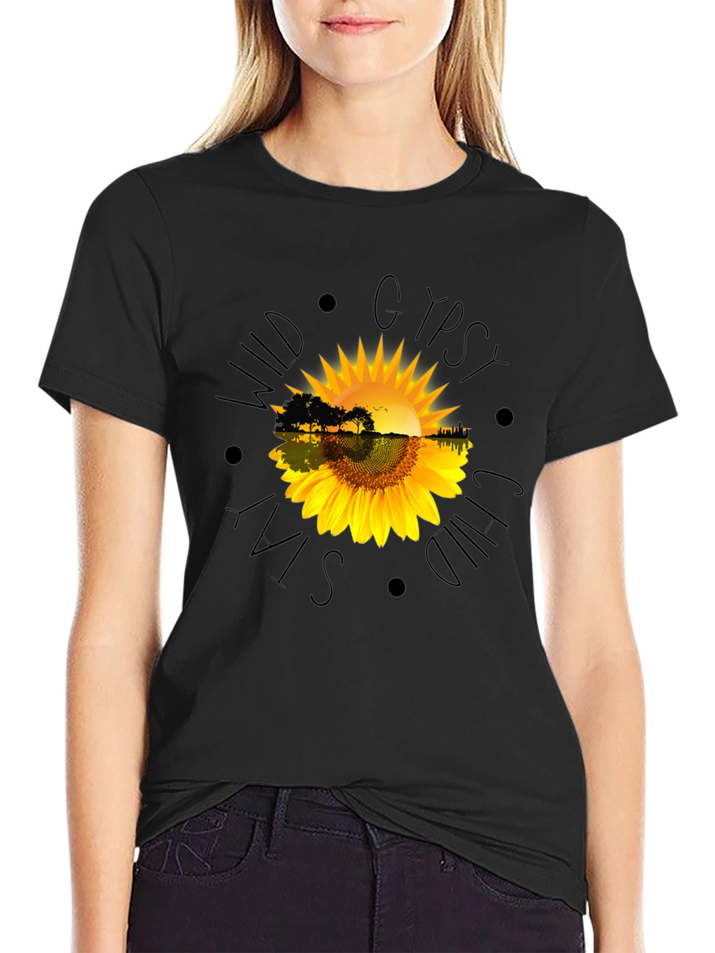 Wild Gypsy Soul Black Graphic T-Shirt
