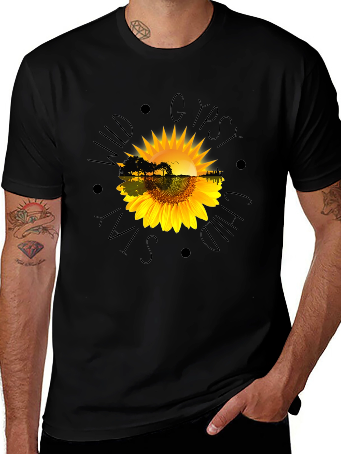 Wild Gypsy Soul Black Graphic T-Shirt