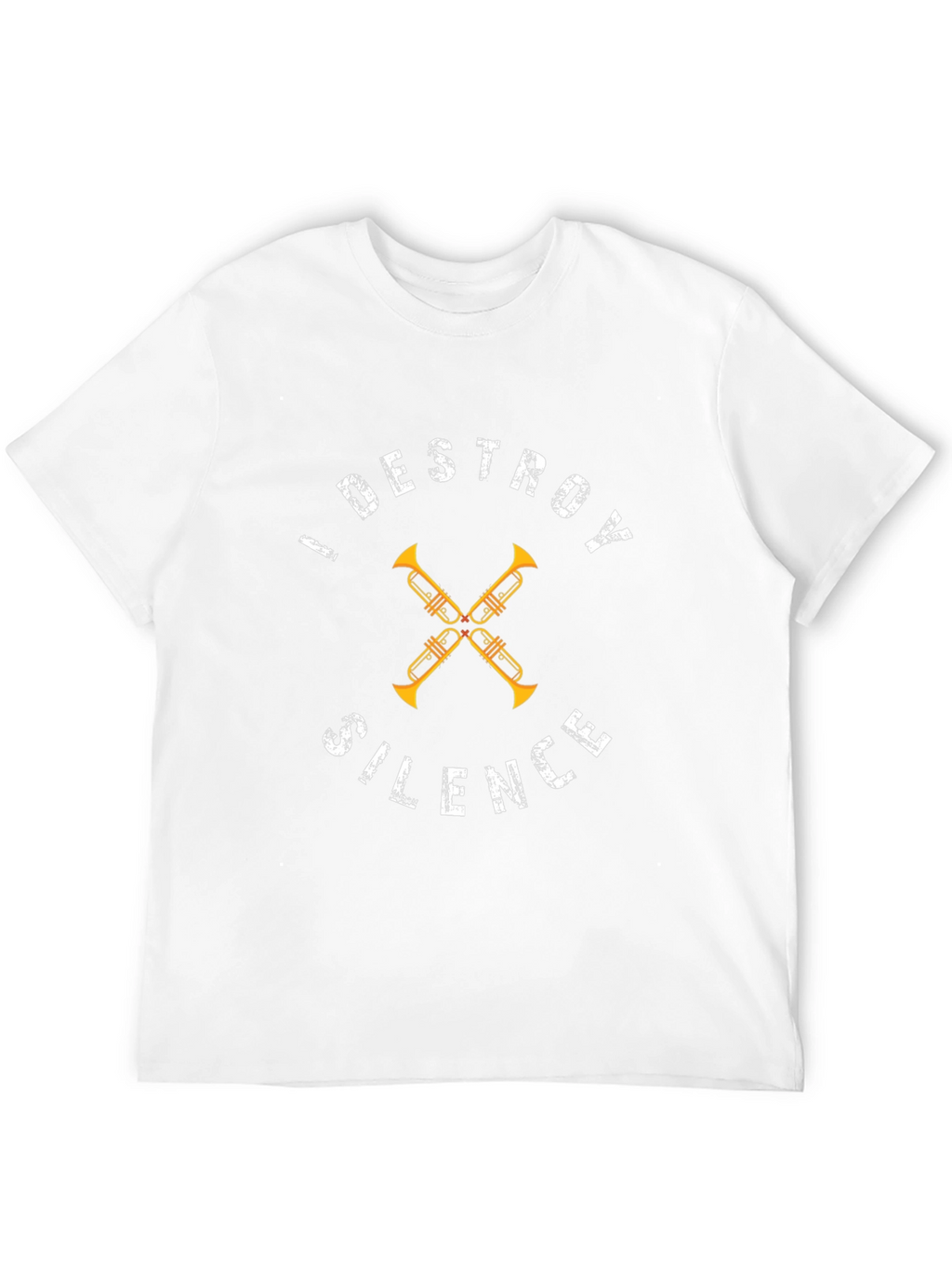 I Destroy Silence Trumpet T-Shirt Music Band Musician Tee