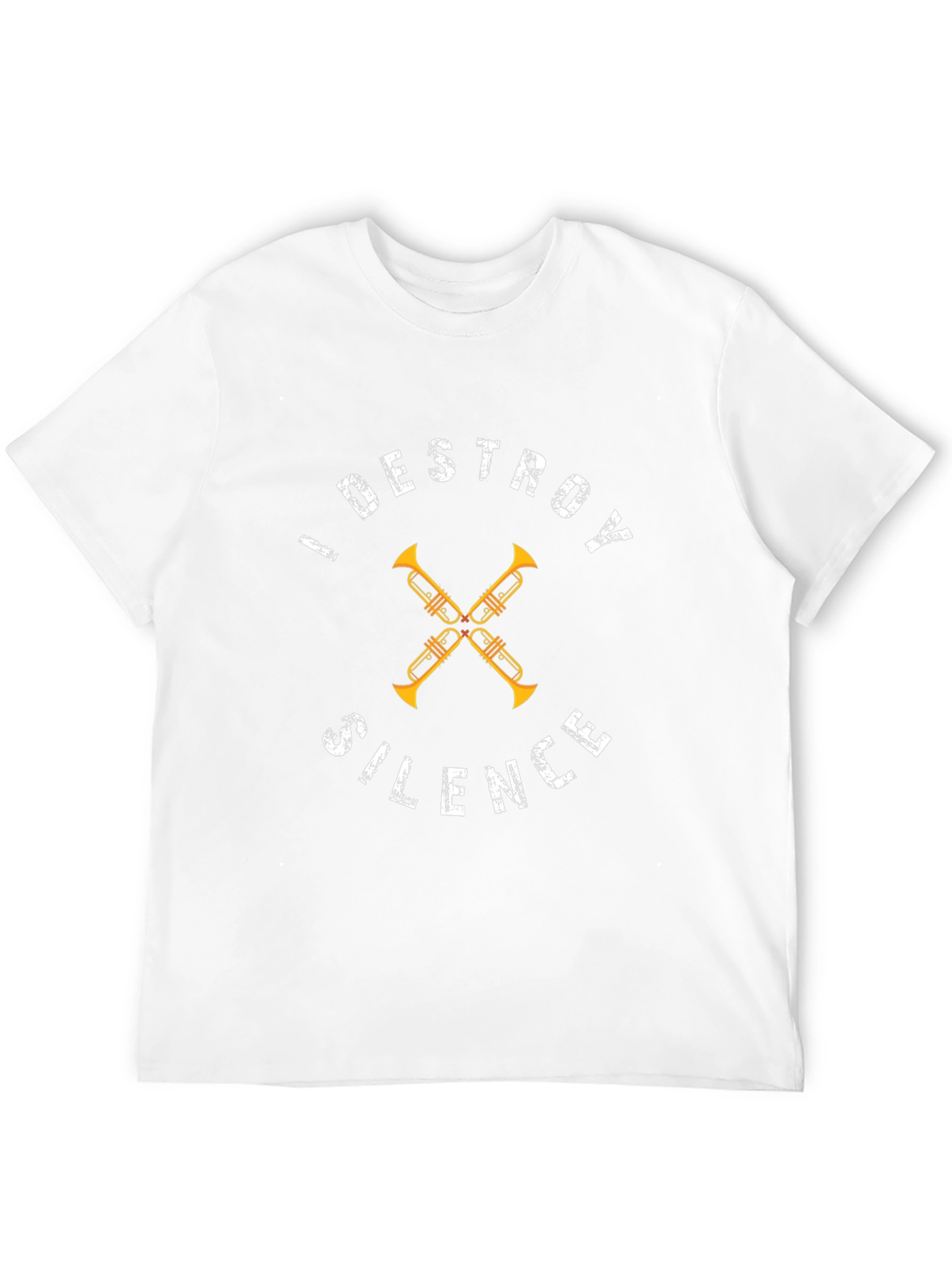 I Destroy Silence Trumpet T-Shirt Music Band Musician Tee