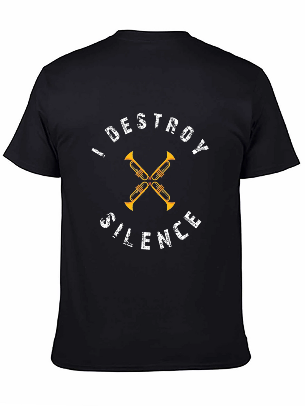 I Destroy Silence Trumpet T-Shirt Music Band Musician Tee