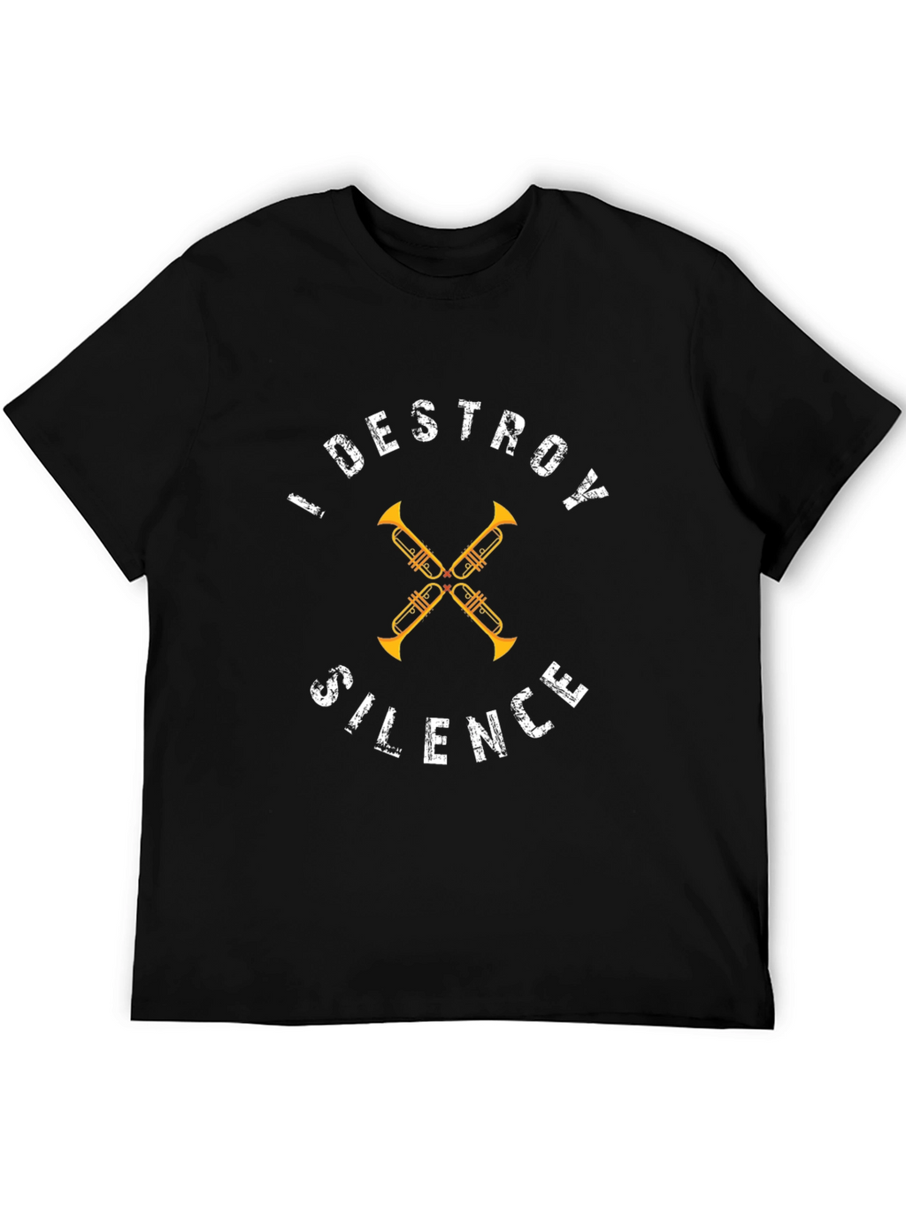 I Destroy Silence Trumpet T-Shirt Music Band Musician Tee