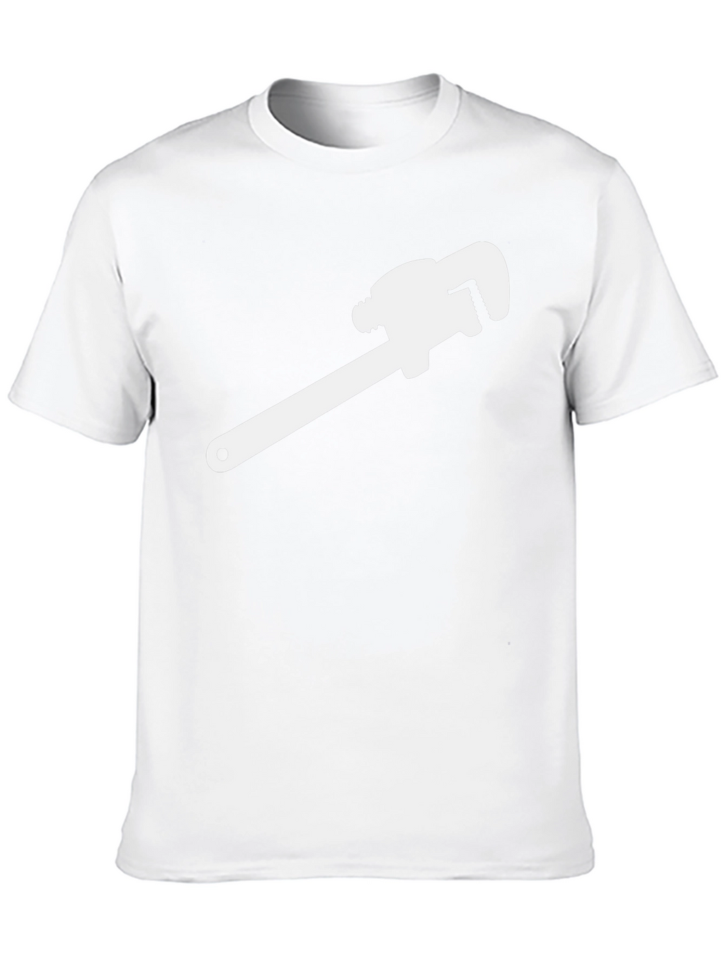 Wrench Graphic Tee - Black Cotton Plumber Shirt
