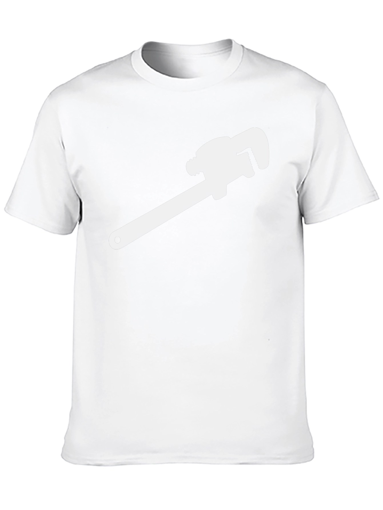 Wrench Graphic Tee - Black Cotton Plumber Shirt