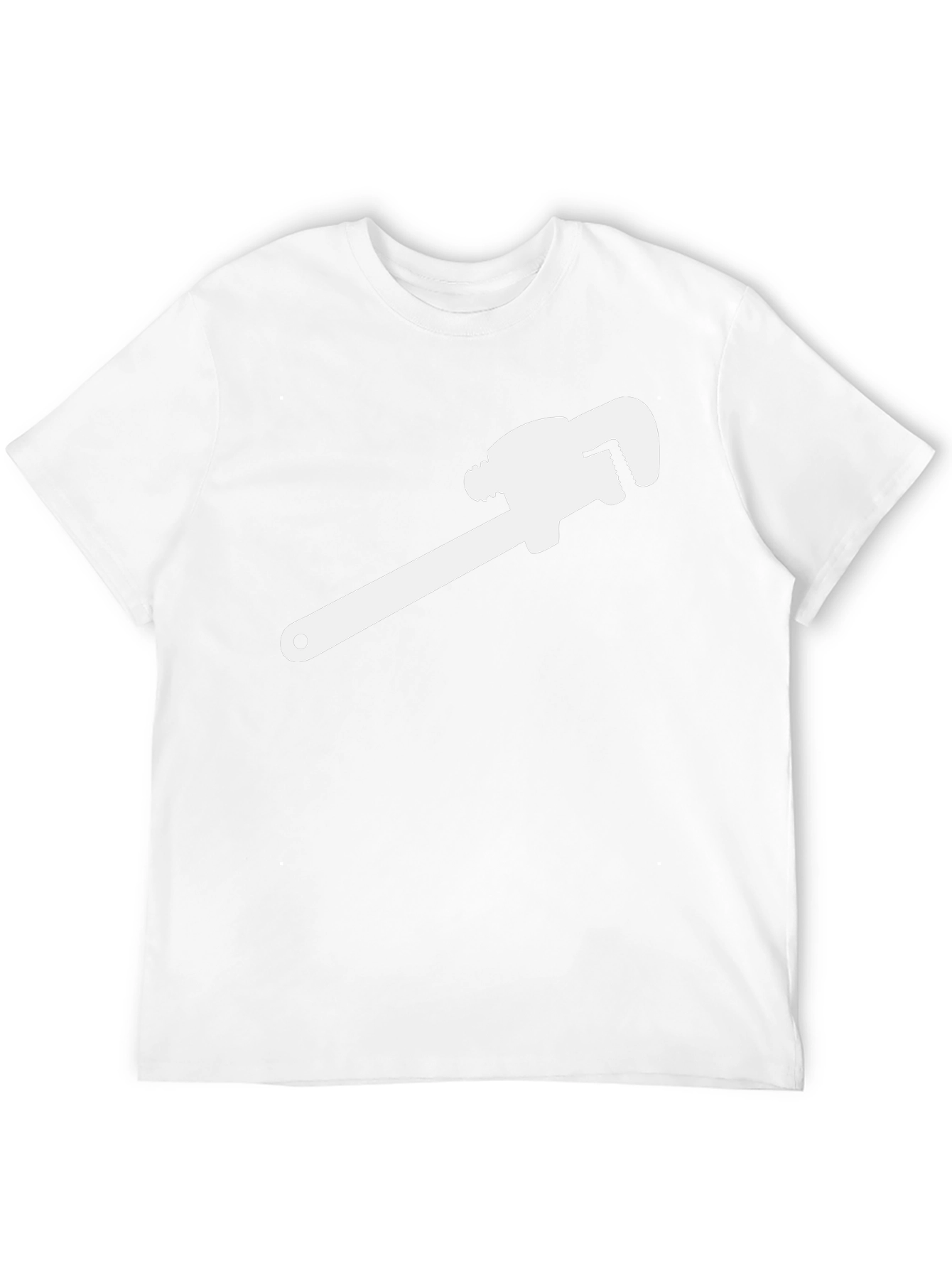 Wrench Graphic Tee - Black Cotton Plumber Shirt