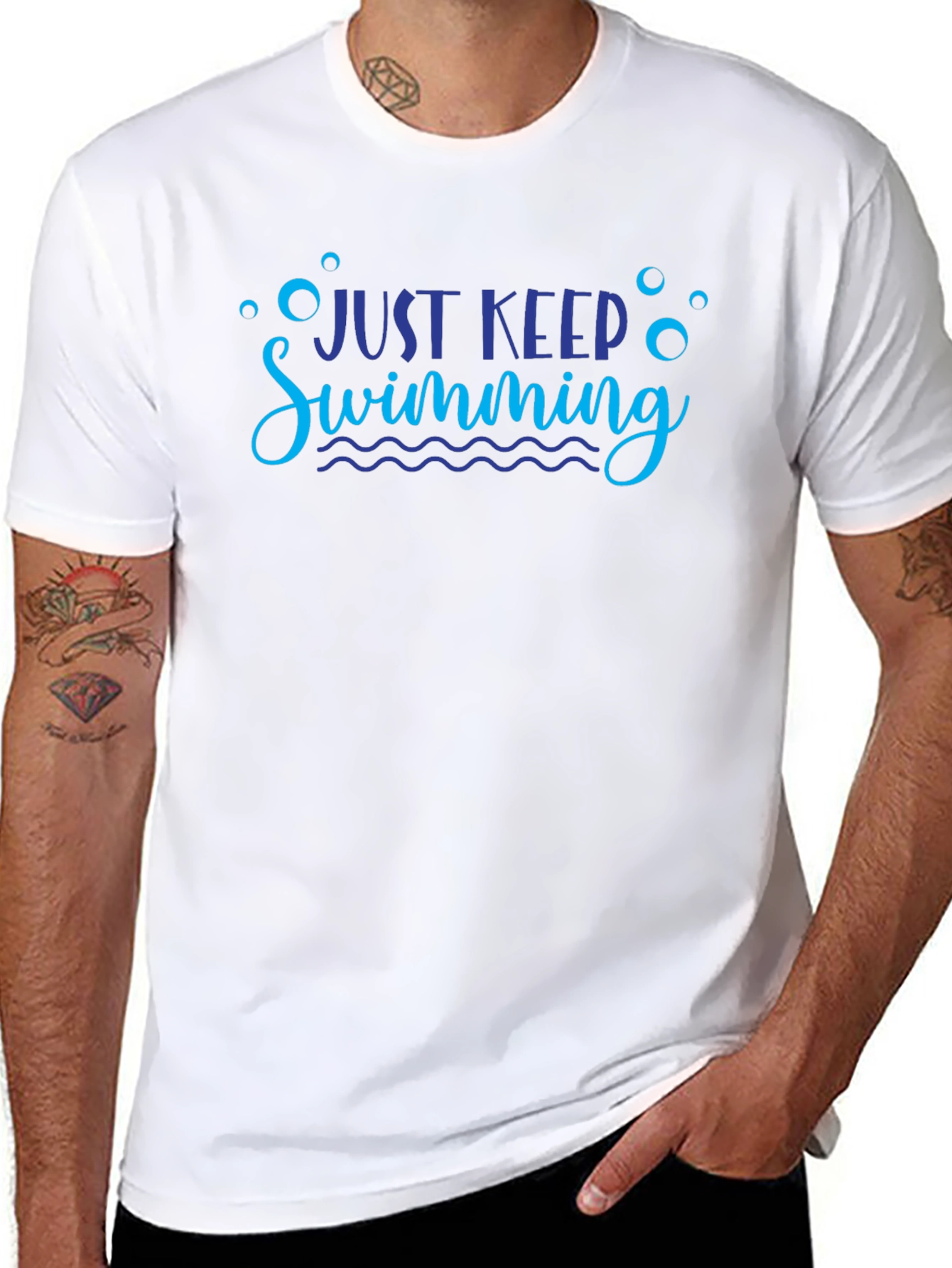 Just Keep Swimming Graphic Tee Shirt