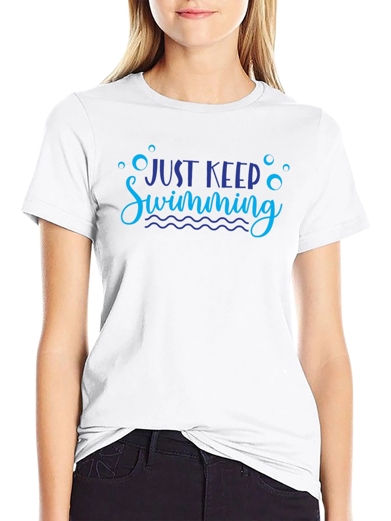 Just Keep Swimming Graphic Tee Shirt