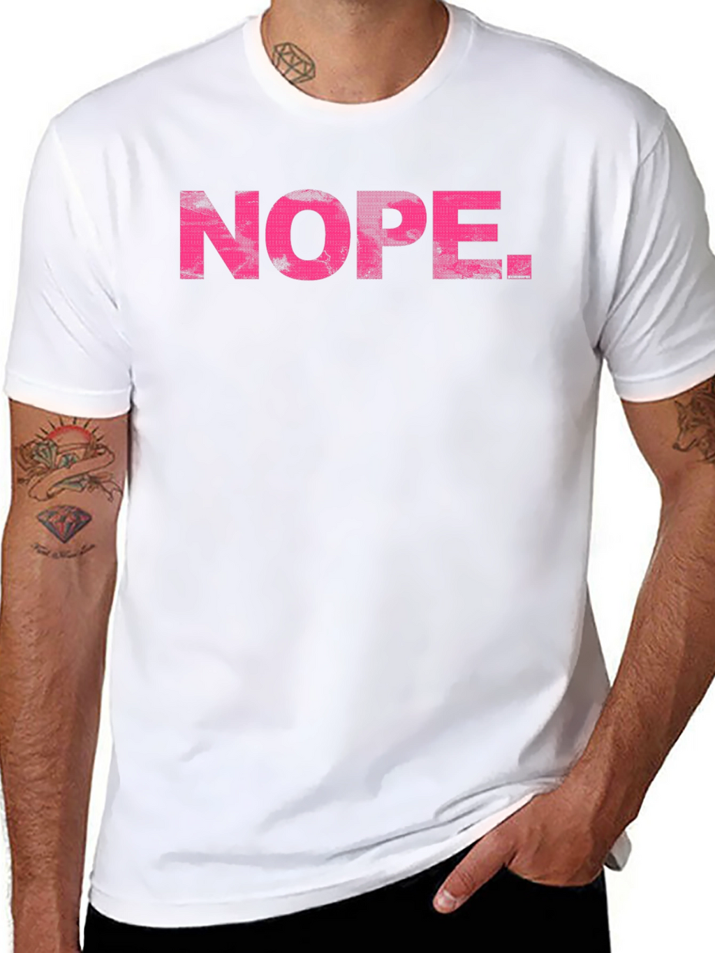 Nope Graphic Tee - Black T-Shirt for Men