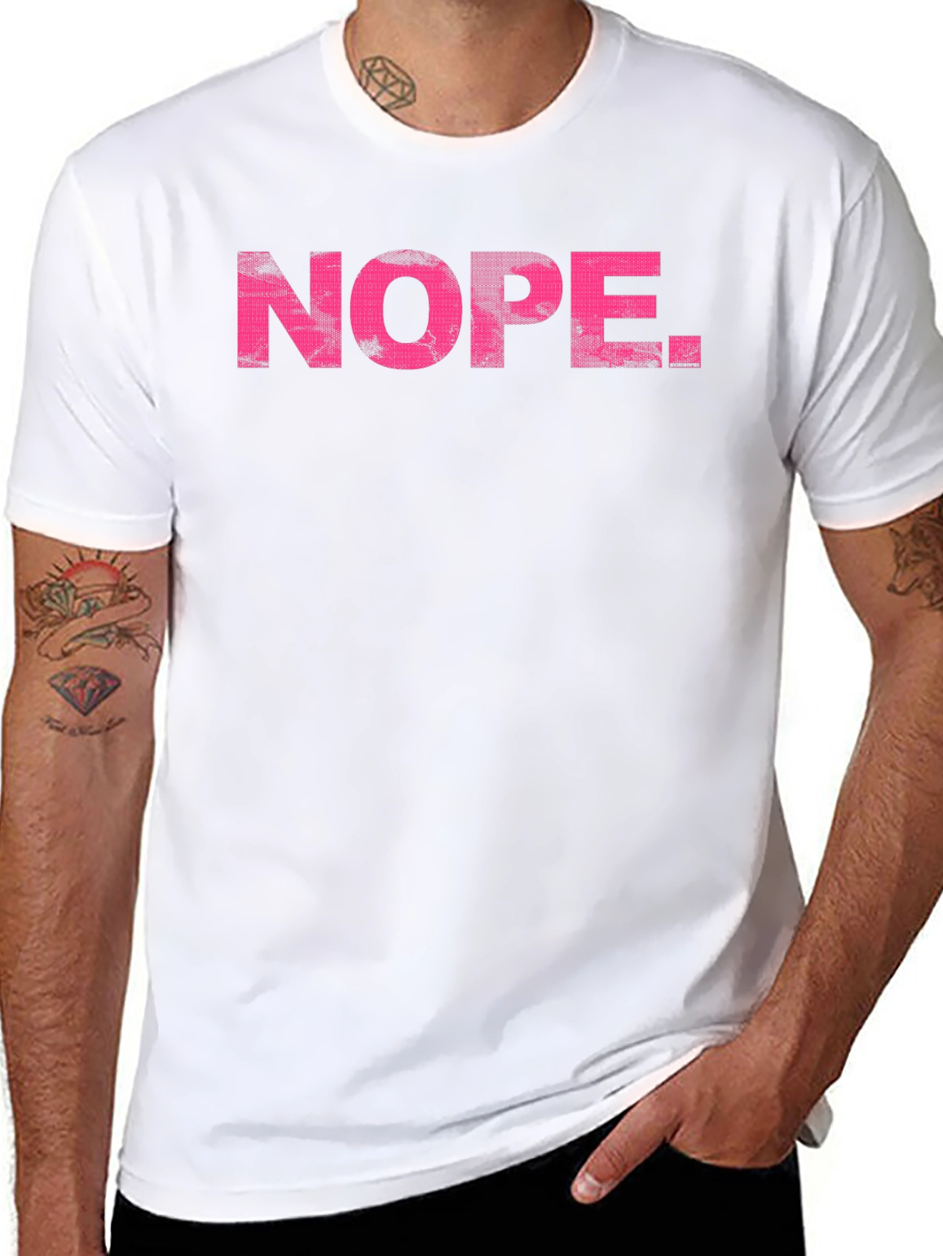 Nope Graphic Tee - Black T-Shirt for Men