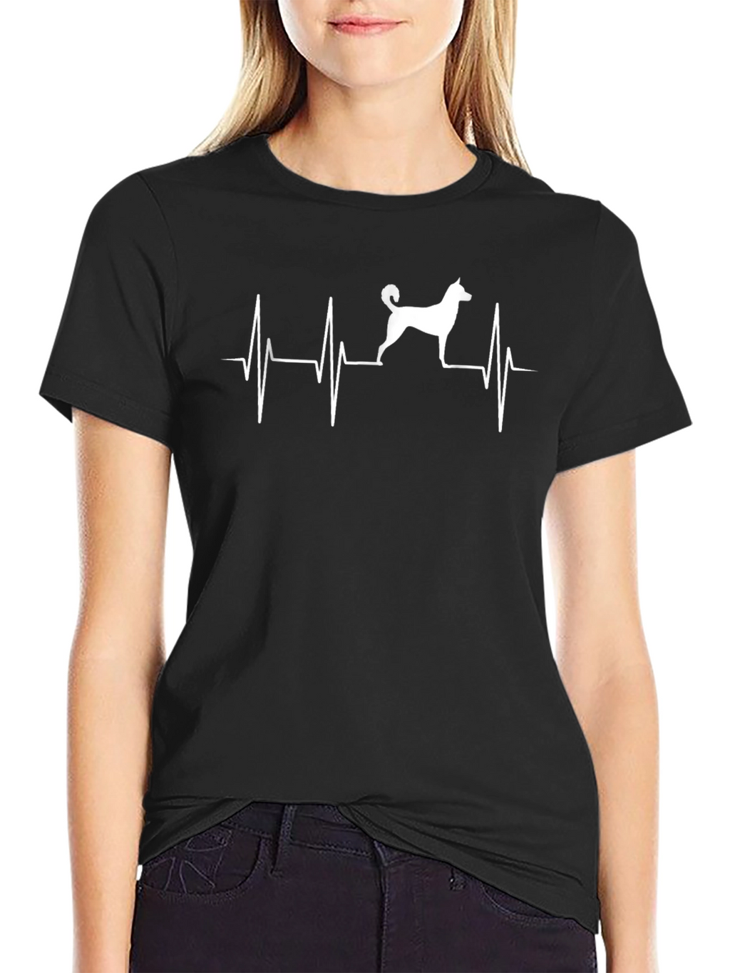 Dog Heartbeat T-Shirt - Black