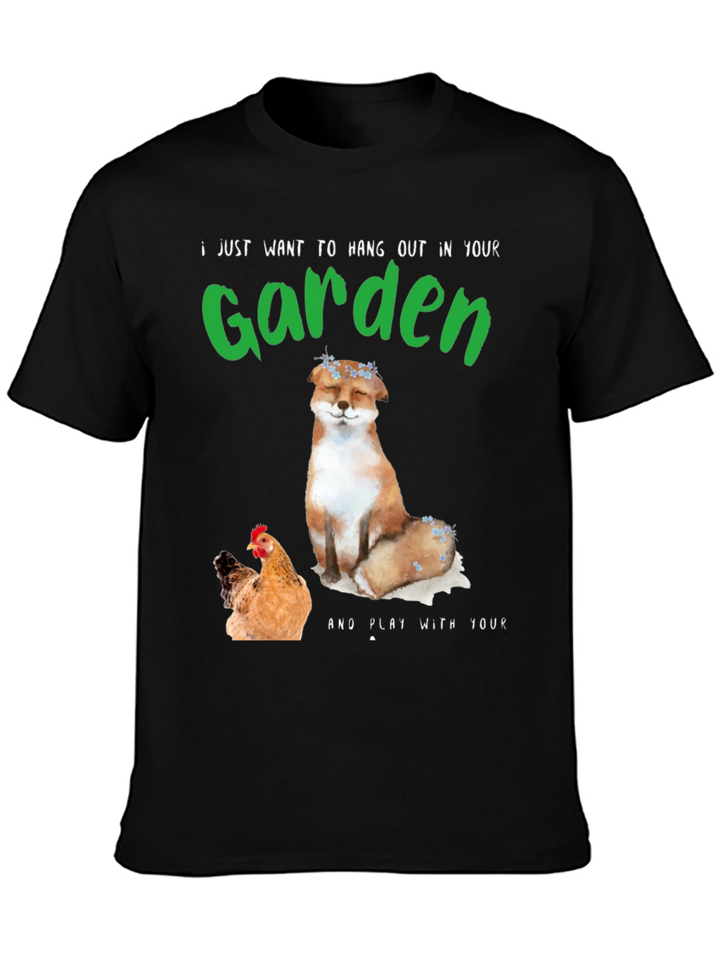 Garden Fox & Chicken T-Shirt