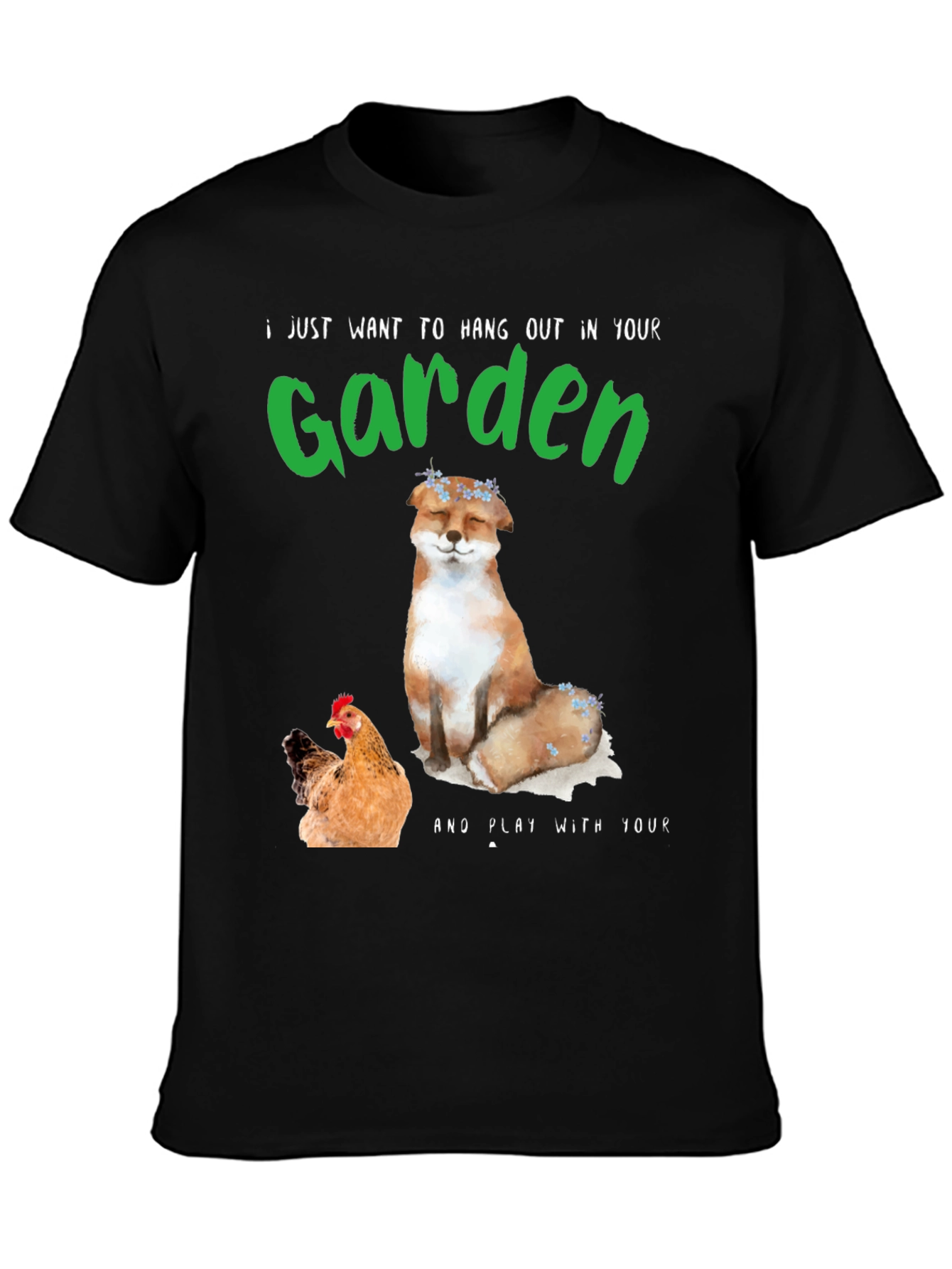 Garden Fox & Chicken T-Shirt