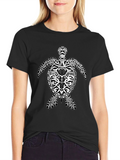 Turtle Graphic Black Tee