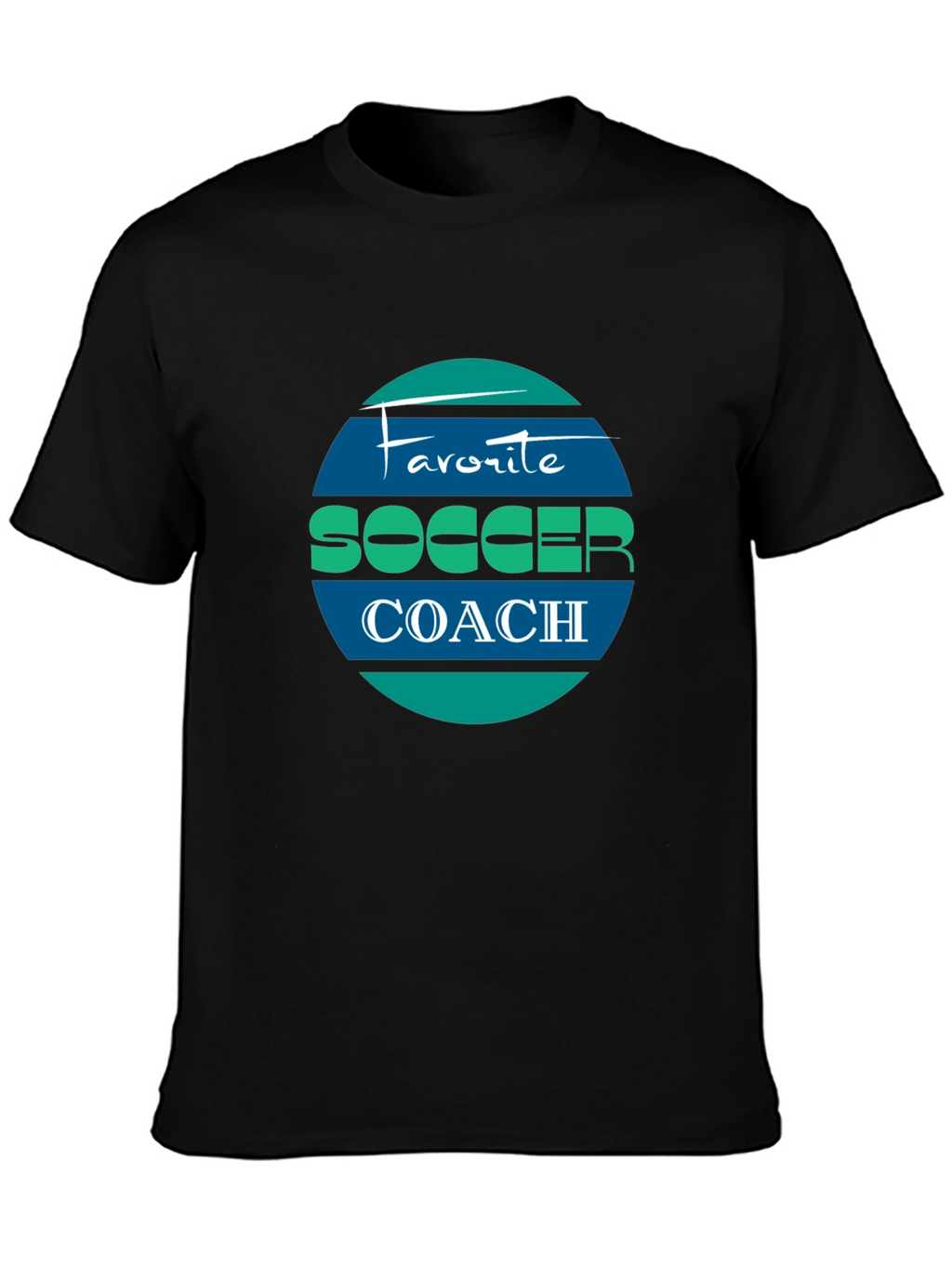 Favorite Soccer Coach Tee - Black Cotton Blend