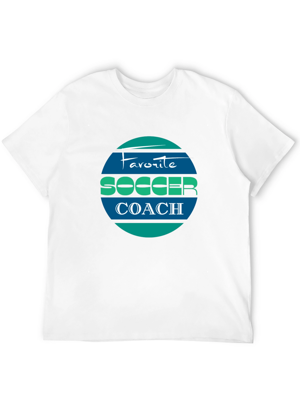 Favorite Soccer Coach Tee - Black Cotton Blend