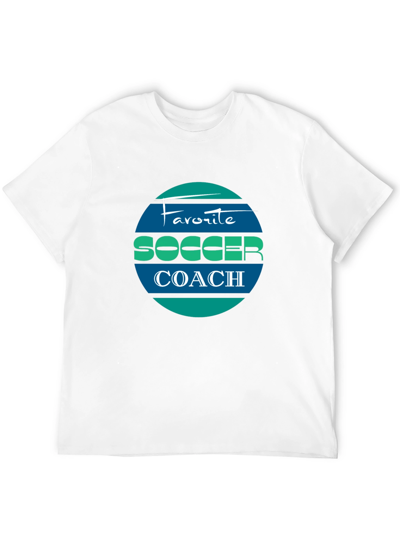 Favorite Soccer Coach Tee - Black Cotton Blend