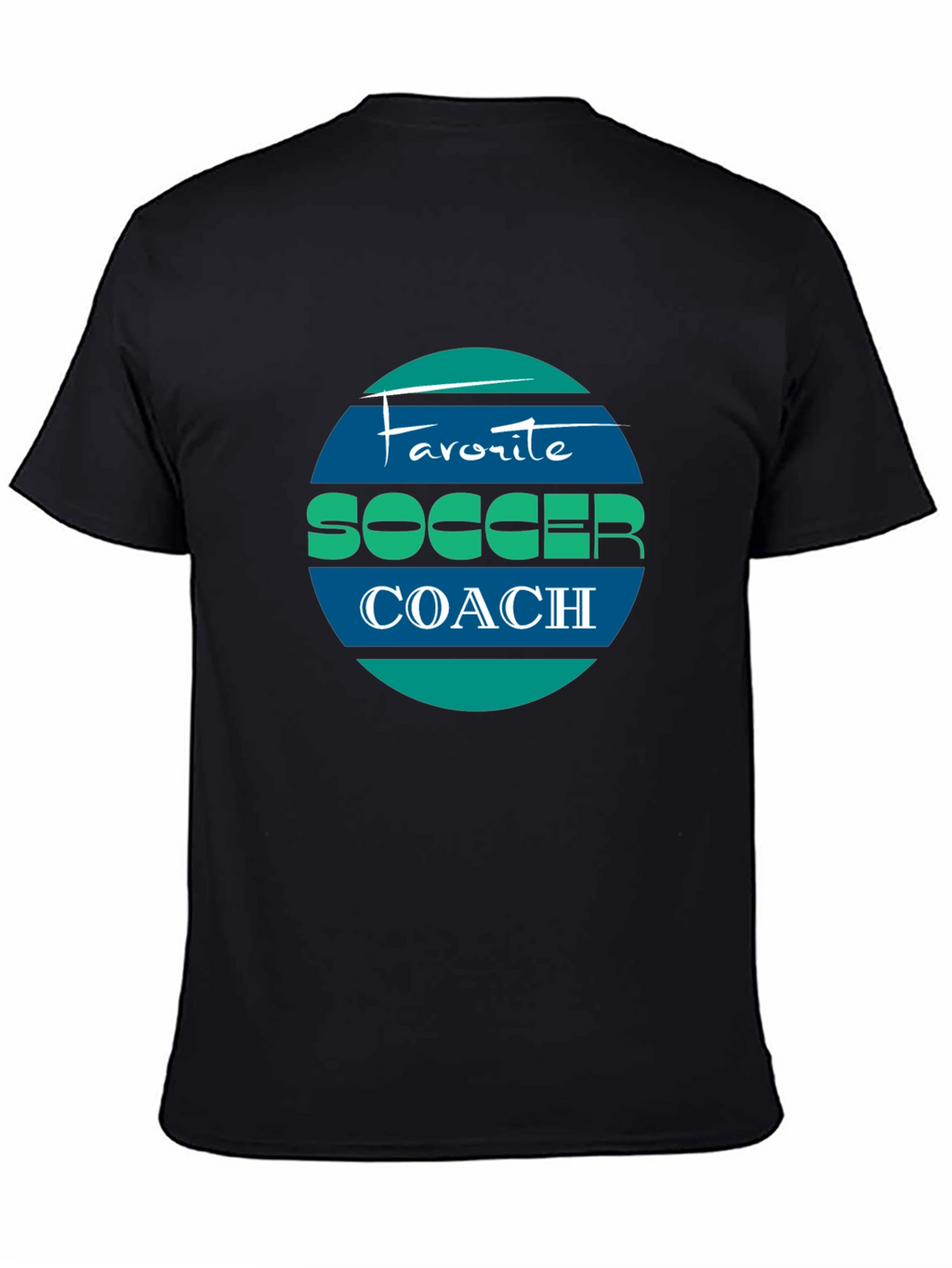 Favorite Soccer Coach Tee - Black Cotton Blend