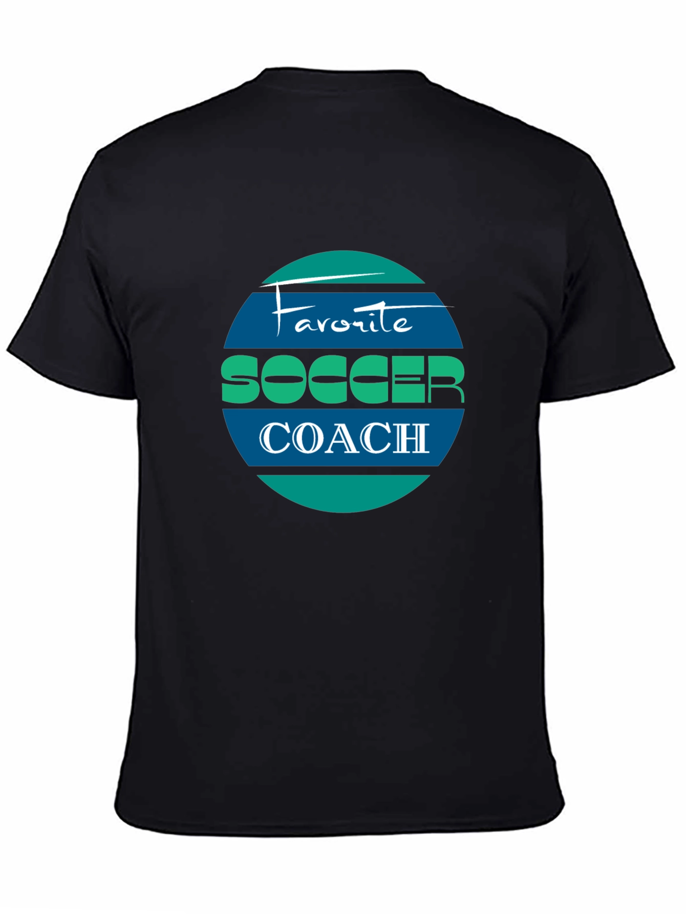 Favorite Soccer Coach Tee - Black Cotton Blend