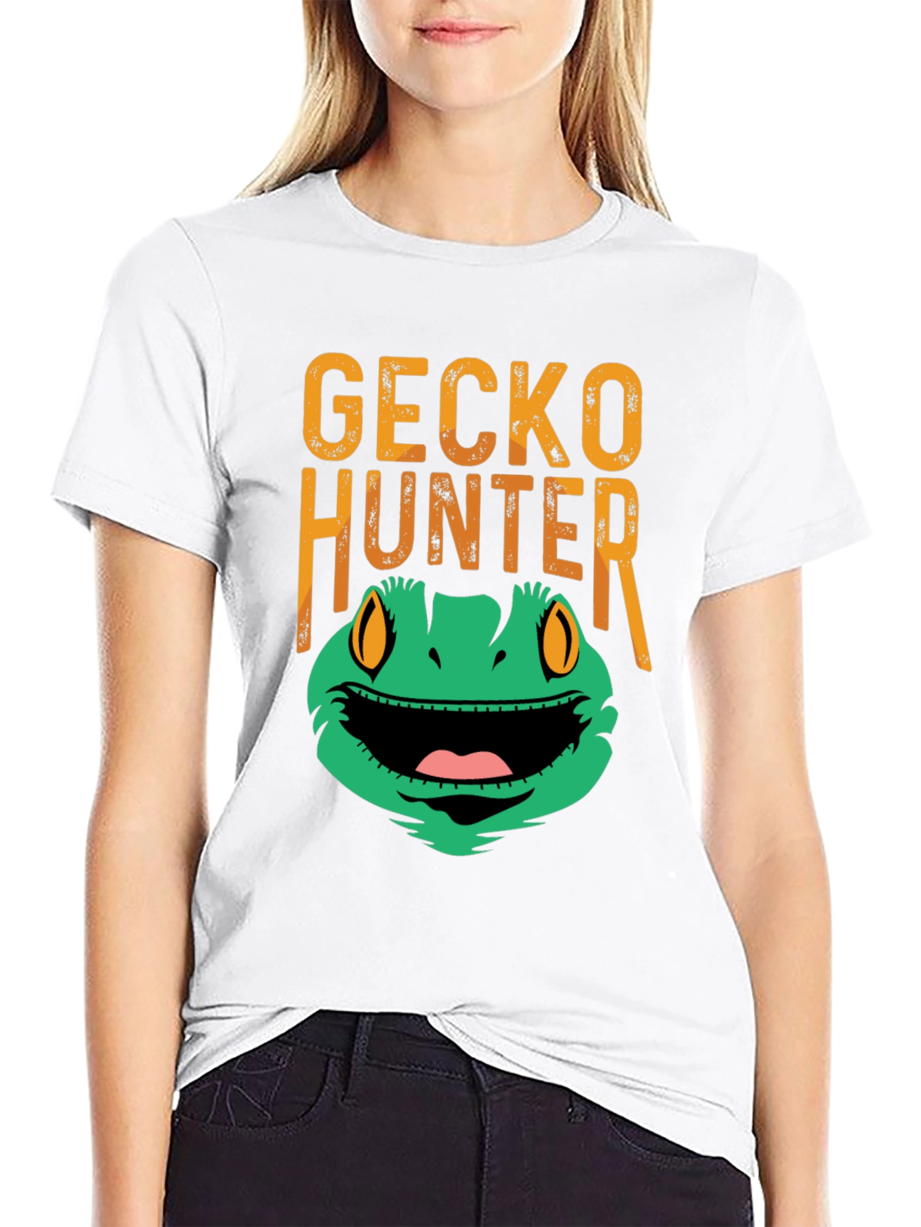 Gecko Hunter Funny Graphic Tee