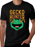 Gecko Hunter Funny Graphic Tee