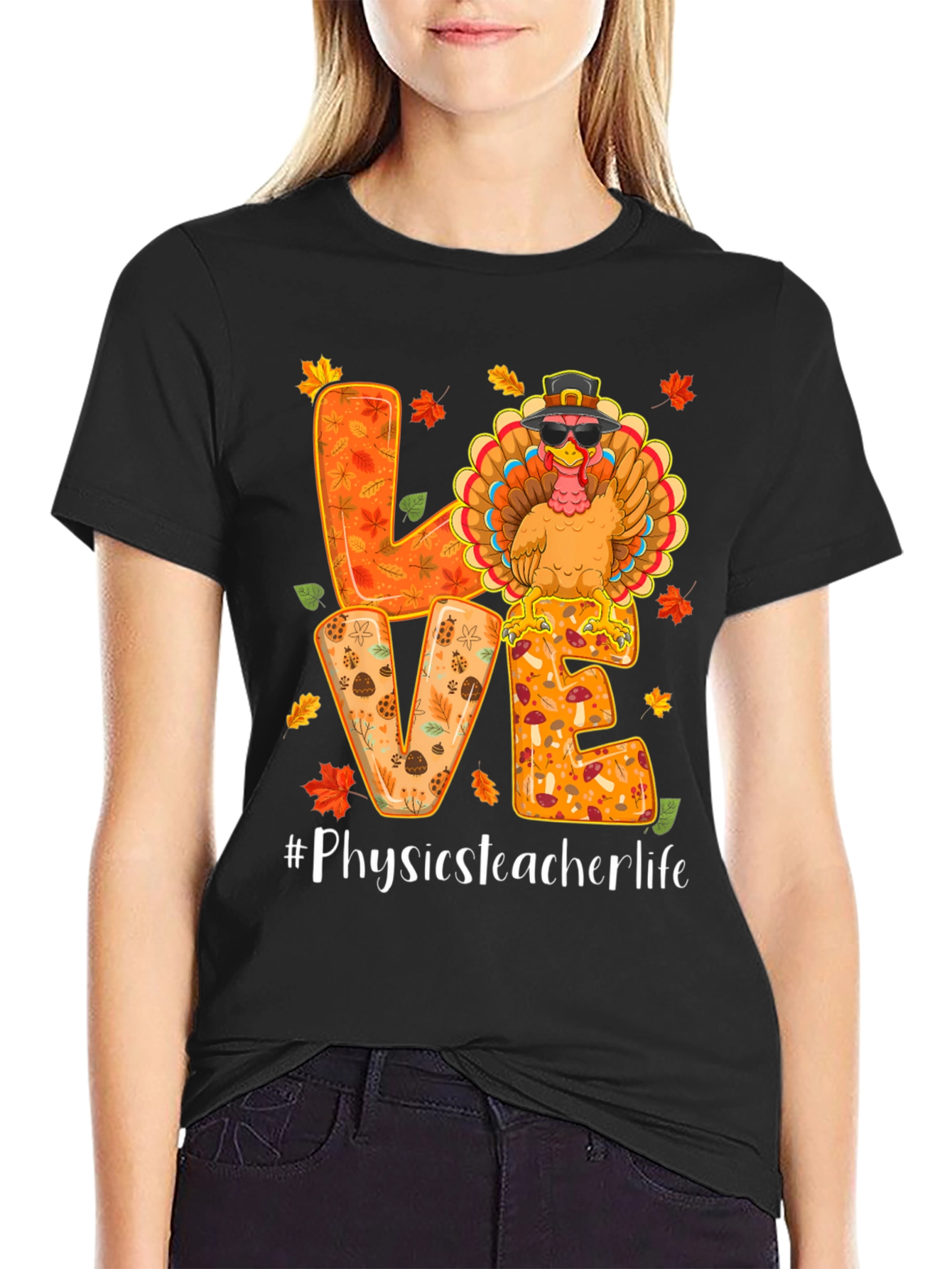 Physics Teacher Life Thanksgiving Turkey Shirt