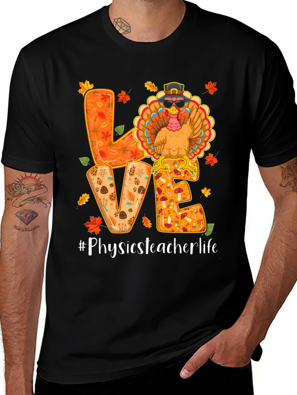 Physics Teacher Life Thanksgiving Turkey Shirt