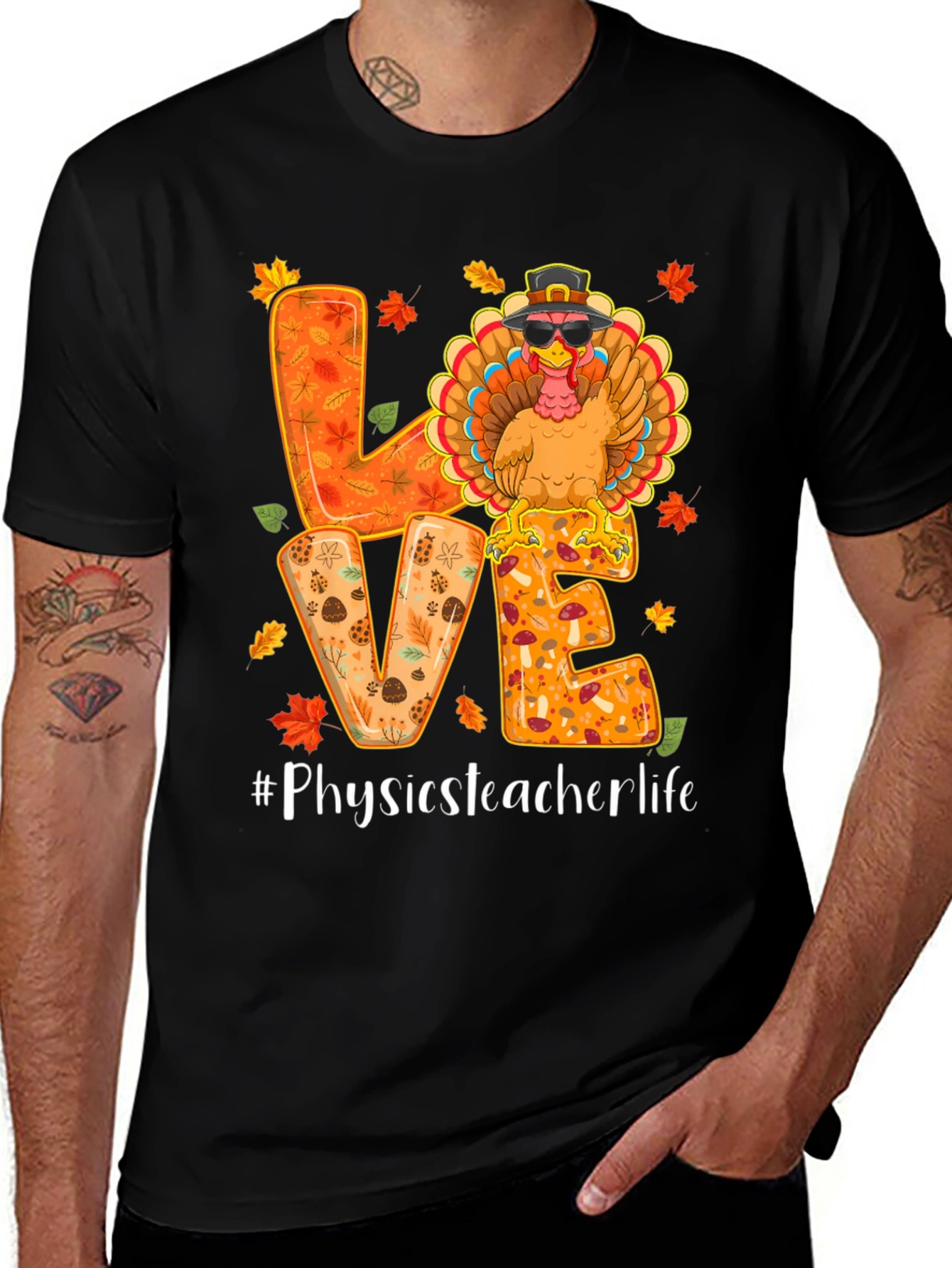 Physics Teacher Life Thanksgiving Turkey Shirt