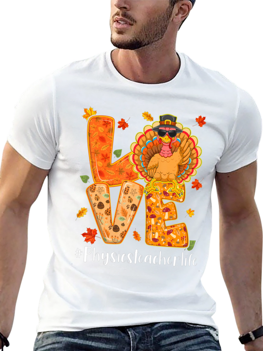 Physics Teacher Life Thanksgiving Turkey Shirt