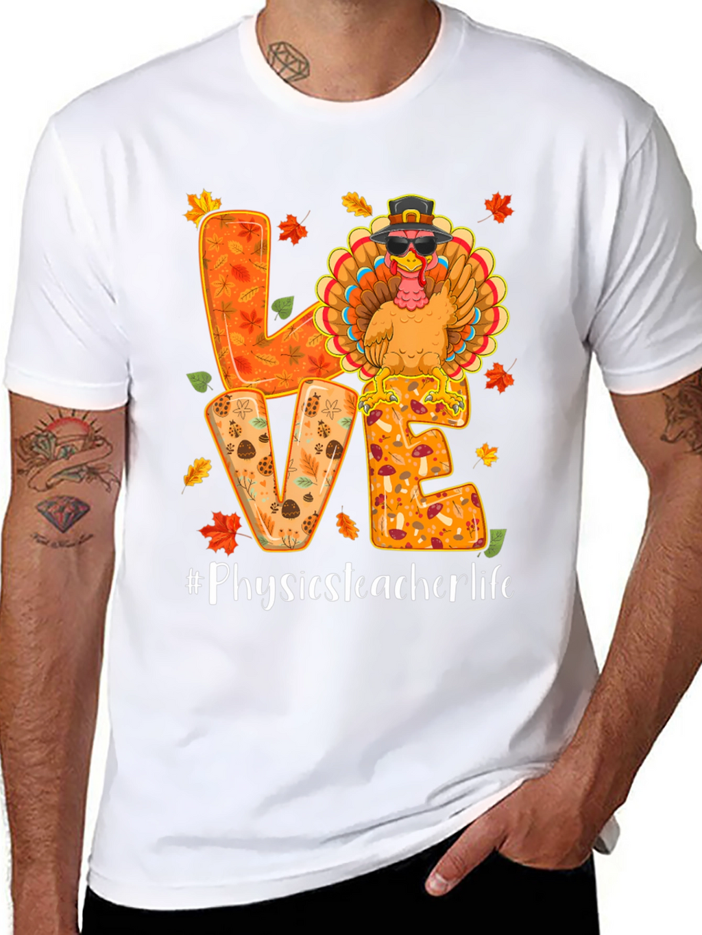 Physics Teacher Life Thanksgiving Turkey Shirt