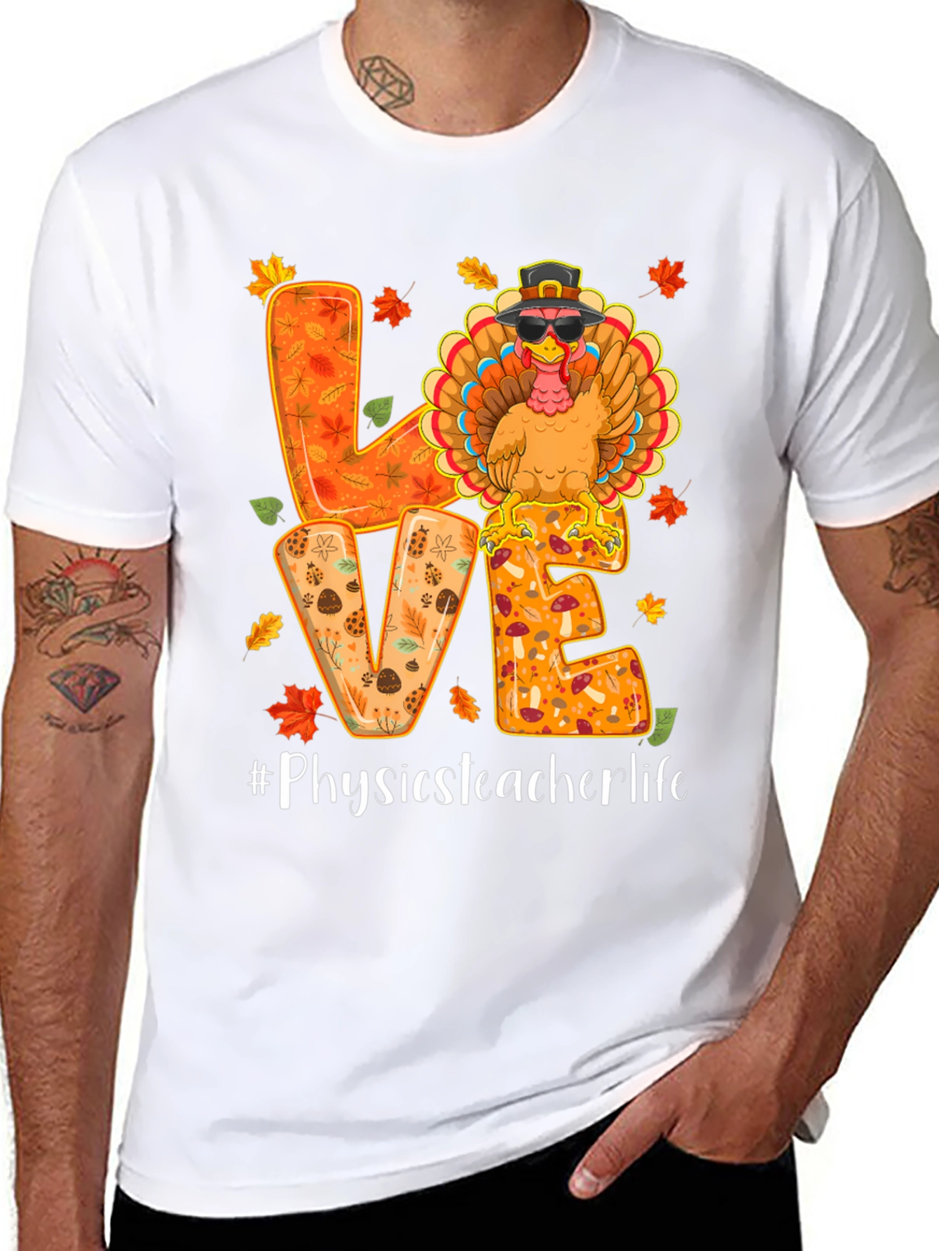 Physics Teacher Life Thanksgiving Turkey Shirt